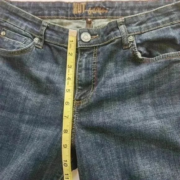 High Rise Jeans Size 10  Kut From The Kloth Dark Blue Boot Cut EUC - Picture 9 of 11